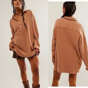 Free People willow tunic sweatshirt dress size L